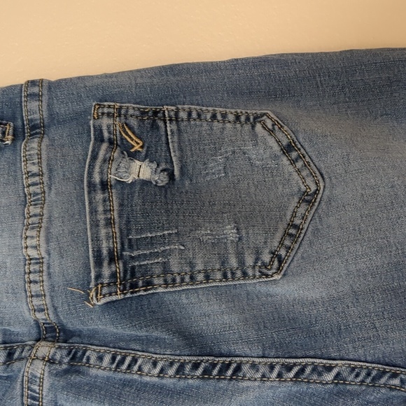 24 William Rast Jeans Distressed Frayed Raw Hem Blue Denim - Picture 8 of 17